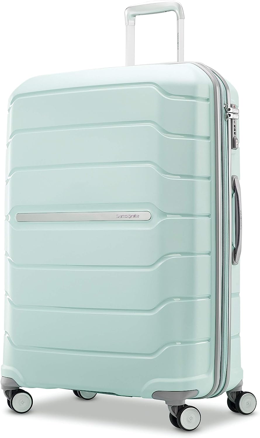 Samsonite Freeform Hardside Expandable with Double Spinner Wheels， Checked-Large 28-Inch， Black - Image 2